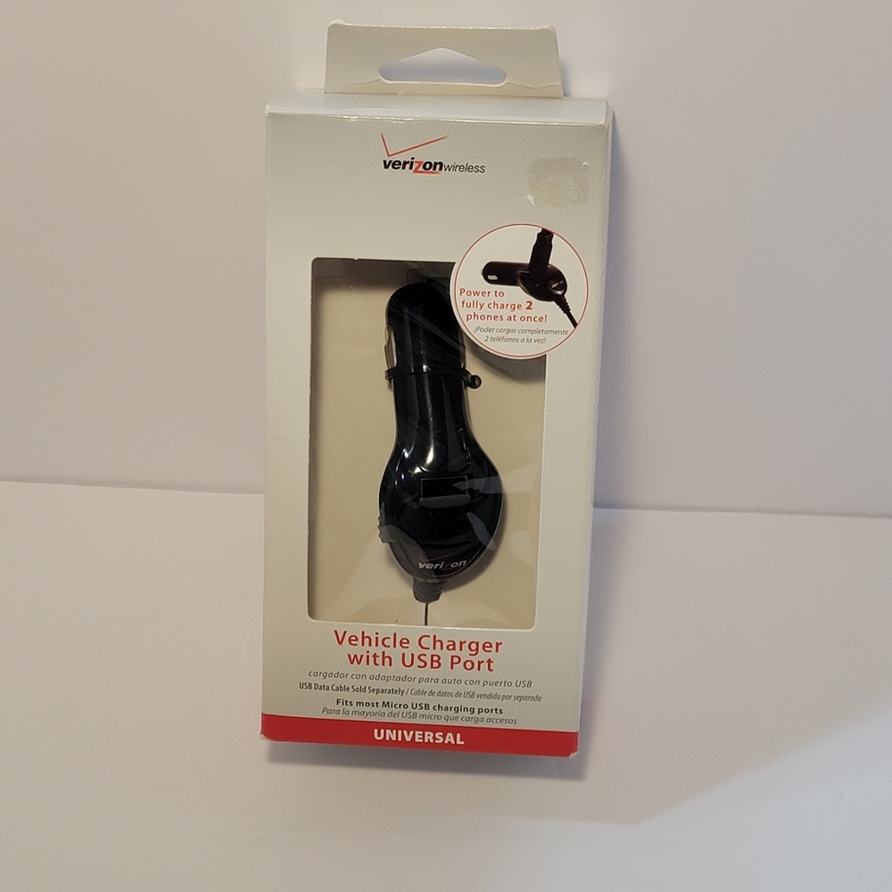 💚 Verizon Car Vehicle Charger With USB Port‎ Universal New